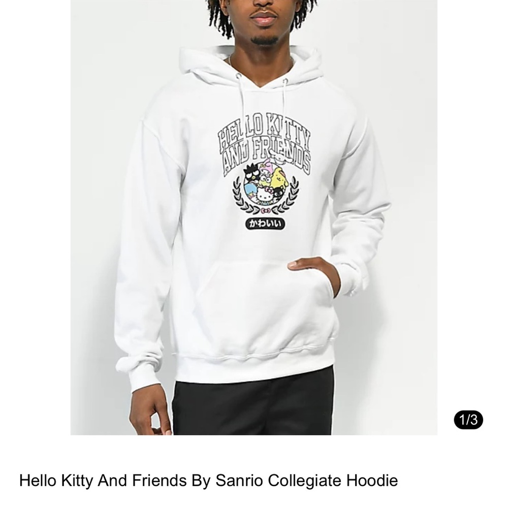 Sanrio White Hello Kitty Collegiate Hoodie